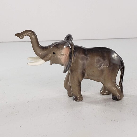Hagen Renaker Mama Elephant Trunk Up Lucky Matte Miniature Figurine *Repaired* - Picture 3 of 8